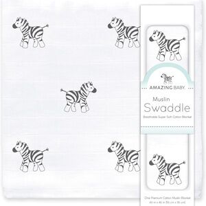 Amazing Baby - Sensory Muslin Swaddle Blanket